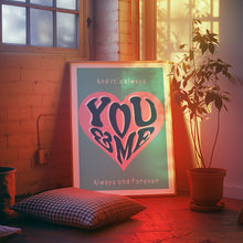 Load image into Gallery viewer, You And Me Song Poster