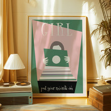 Load image into Gallery viewer, Girl Put Your Records On Poster (GREEN)