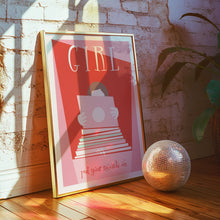 Load image into Gallery viewer, Girl Put Your Records On Poster (RED)