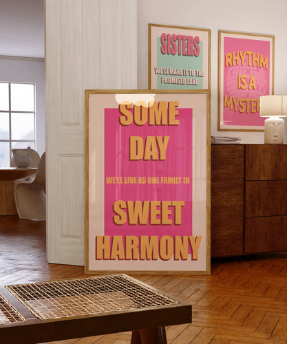 Someday Song Lyric (Pink) Poster