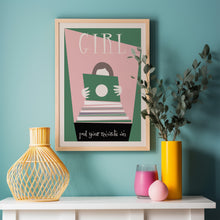 Load image into Gallery viewer, Girl Put Your Records On Poster