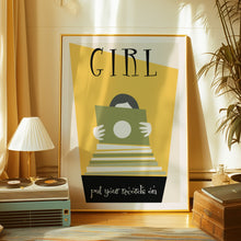 Load image into Gallery viewer, Girl Put Your Records On Poster (YELLOW)