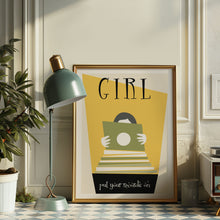 Load image into Gallery viewer, Girl Put Your Records On Poster (YELLOW)