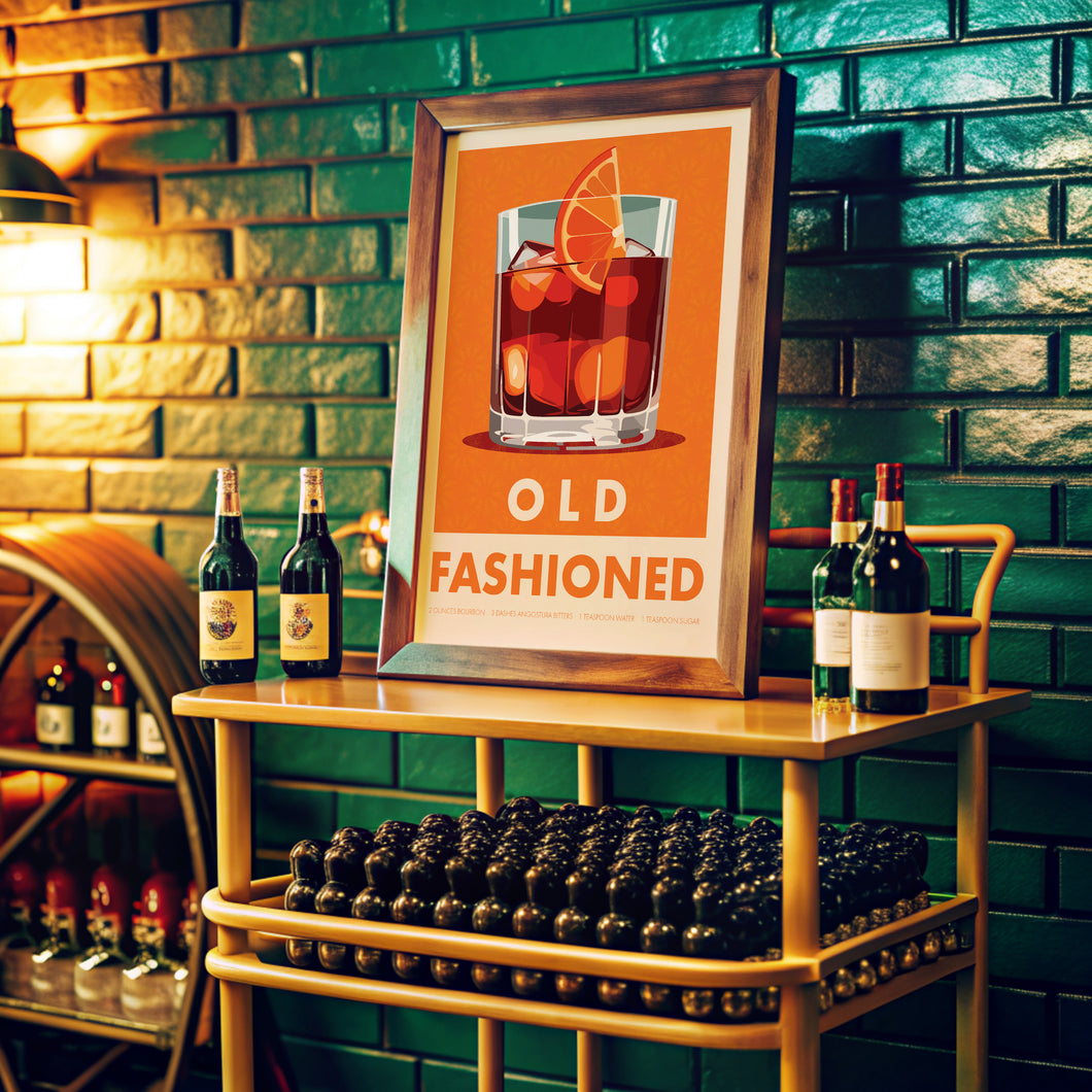 Old Fashioned Cocktail Poster