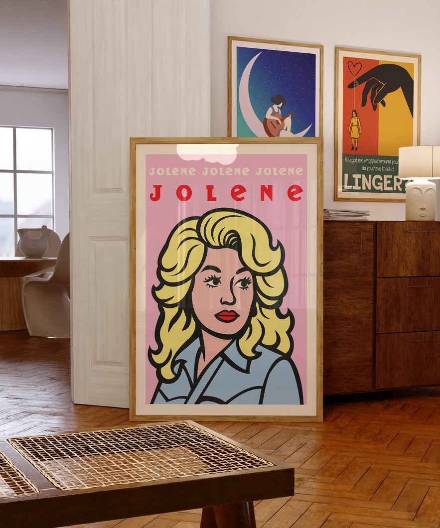 Jolene Song Lyric Poster