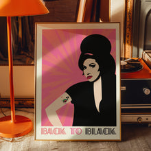 Load image into Gallery viewer, amy wnehouse back to black poster
