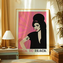 Load image into Gallery viewer, amy wnehouse back to black poster

