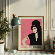 Load image into Gallery viewer, amy wnehouse back to black poster
