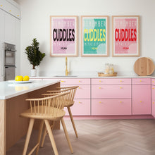 Load image into Gallery viewer, Mardy Bum, Cuddles In The Kitchen lyric poster.
