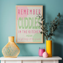 Load image into Gallery viewer, Cuddles In The Kitchen Poster
