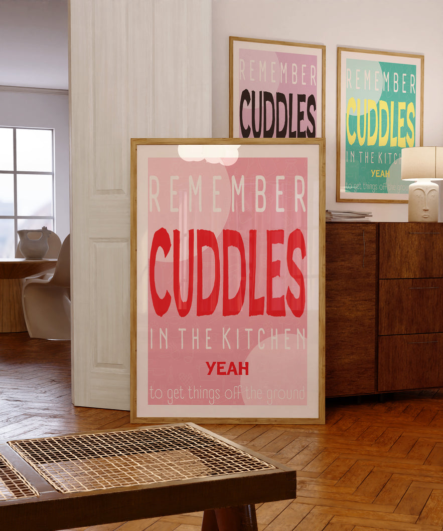 Mardy Bum, Cuddles In The Kitchen lyric poster.