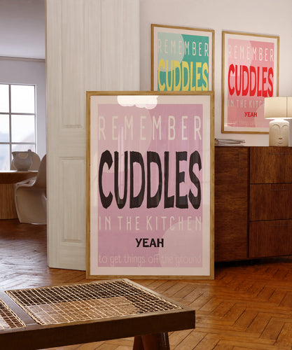 Mardy Bum, Cuddles In The Kitchen lyric poster.