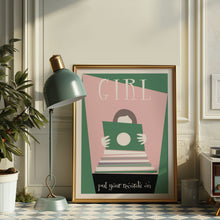 Load image into Gallery viewer, Girl Put Your Records On Poster (GREEN)
