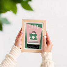 Load image into Gallery viewer, Girl Put Your Records On Poster (GREEN)

