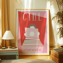 Load image into Gallery viewer, Girl Put Your Records On Poster (RED)
