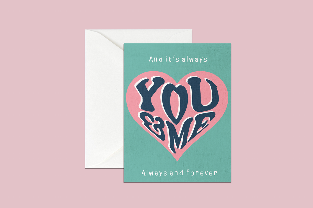You And Me Song Greeting Card