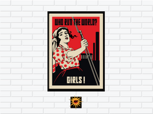 Load image into Gallery viewer, run the world girls poster
