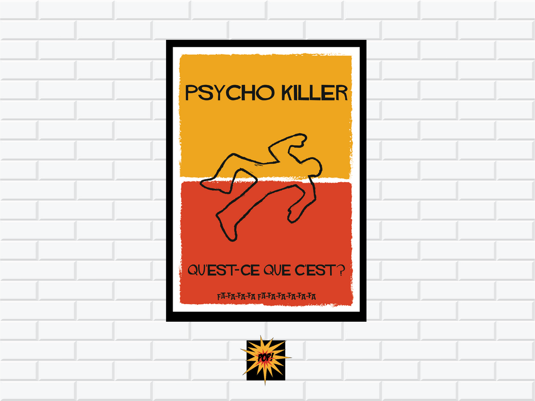 Talking Heads Psycho Killer Poster